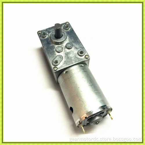 High precision right angle low noise reversible 12v dc worm gear motor